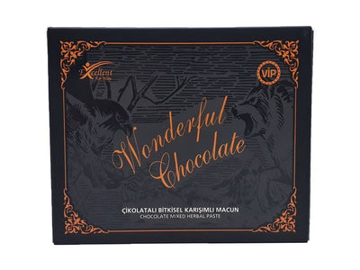 Wonderful Chocolate Natural Paste – box with 12 x 15g sachets featuring a rich natural blend