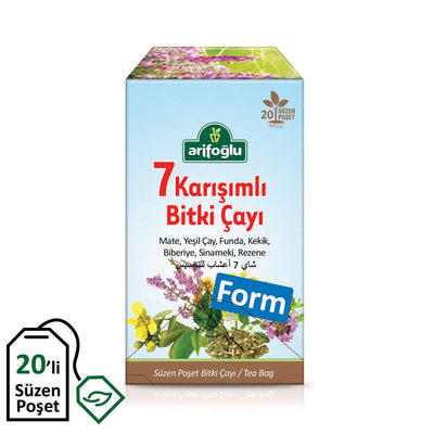 Arifoglu 7-in-1 Form Herbal Tea 20 Filter Bags – Natural Herbal Balance - Arifoglu