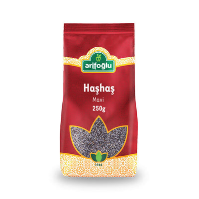 Arifoglu Blue Poppy Seeds 250g – Crunchy and Mildly Nutty