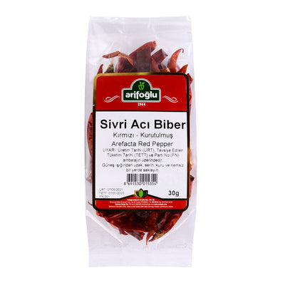 Arifoglu Dried Hot Chili Peppers 30g Pack