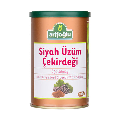 Arifoglu Ground Black Grape Seeds 100g Pack