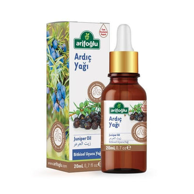Arifoglu Juniper Oil 20ml in amber glass bottle with dropper