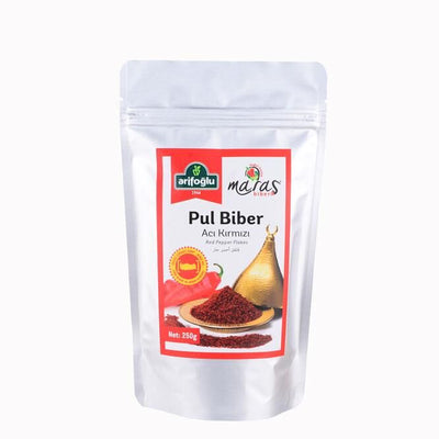 Arifoglu Maras Crushed Red Pepper Flakes Hot 250g pouch