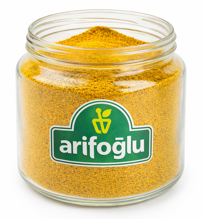 Arifoglu natural honey blend powder in glass jar 200g