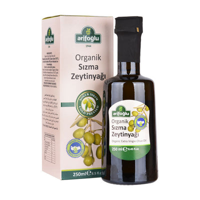 Arifoglu Organic Extra Virgin Olive Oil 250ml Glass Bottle