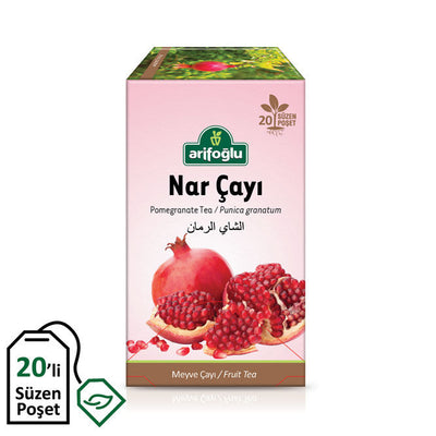 Arifoglu Pomegranate Fruit Tea 20 Filter Bags – Caffeine-Free Fruit Blend