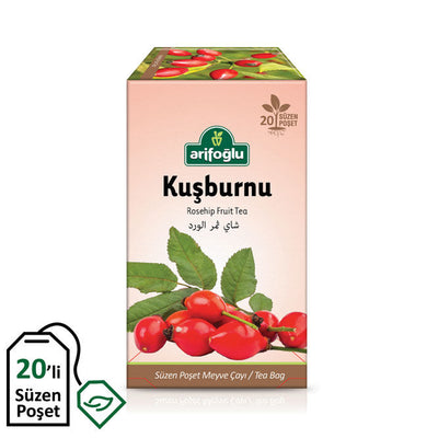 Arifoglu Rosehip Herbal Tea 20 Filter Bags – Vitamin C Rich