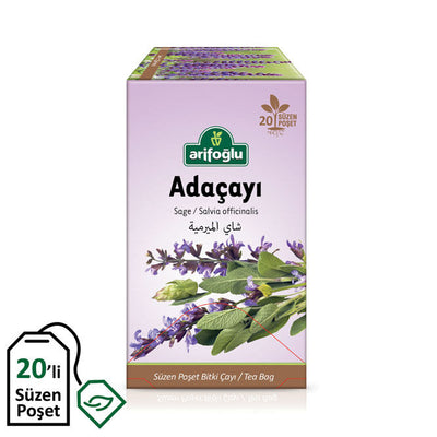 Arifoglu Sage Herbal Tea 20 Filter Bags – Relaxing Caffeine-Free
