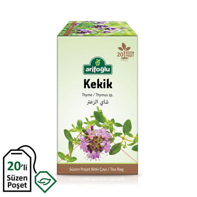 Arifoglu Thyme Herbal Tea 20 Filter Bags – Bold Caffeine-Free Flavor - Arifoglu