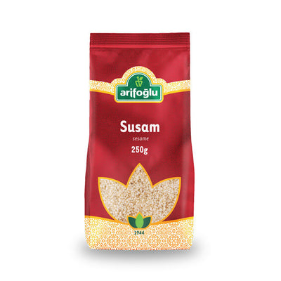 Arifoglu White Sesame Seeds 250g pouch - Arifoglu