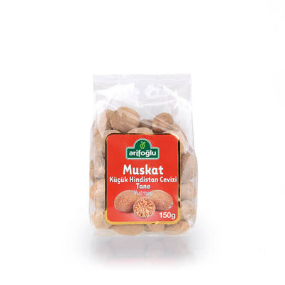 Arifoglu Whole Nutmeg 150g pouch - Arifoglu