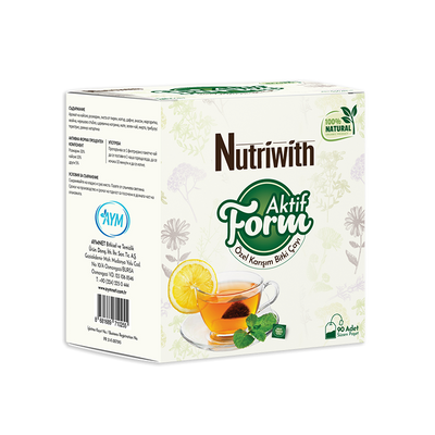 AYM Nutriwith Form Active Herbal Tea box with 90 filter bags - AYM