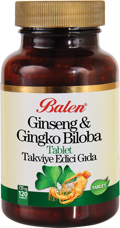 Balen Ginseng & Ginkgo Biloba 120 Tablets 720mg