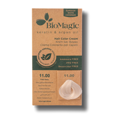 BioMagic Hair Color Cream Ivory Blonde No: 11.00 packaging and product view