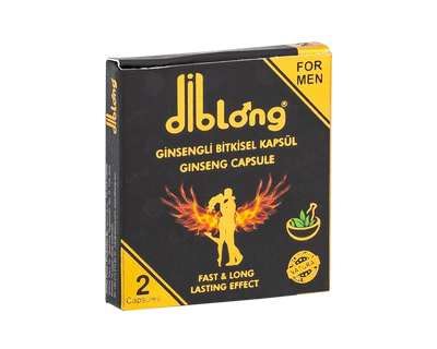 Diblong ginseng herbal capsule duo box with single-use wraps