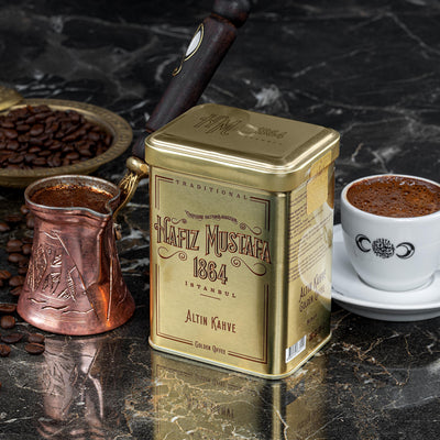 H. Mustafa Gold Turkish Coffee 170g Tin