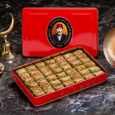 H. Mustafa Pistachio Ankara Baklava 1kg Tin - H. Mustafa