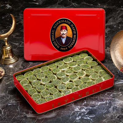 H. Mustafa Saray Sarma Pistachio Baklava 1kg Tin - H. Mustafa