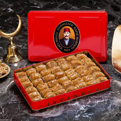 H. Mustafa Walnut Classic Baklava 1kg Tin - H. Mustafa