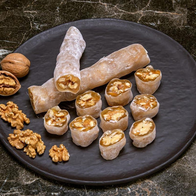 H. Mustafa Walnut-Covered Turkish Delight 1kg Tin