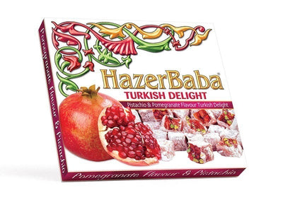 Hazer Baba Pistachio and Pomegranate Turkish Delight available in multiple sizes - Hazer Baba