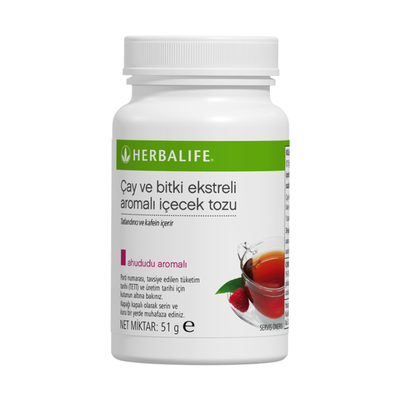 Herbalife Instant Herbal Beverage Raspberry Tea Powder 51 g jar front view - Herbalife