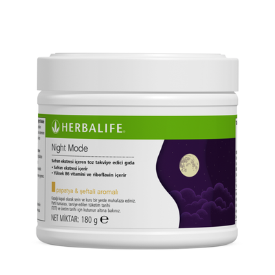 Herbalife Night Mode Saffron Chamomile Vegan Drink Powder 180 g canister front view - Herbalife