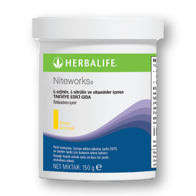 Herbalife Niteworks L-Arginine L-Citrulline Vitamin Powder 150 g canister front view - Herbalife