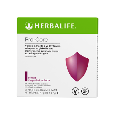 Herbalife Pro-Core Vitamin Mineral Berry Drink Powder 21 sachets box front view - Herbalife