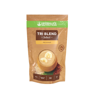 Herbalife Tri Blend Select High Protein Vegan Shake Banana Flavor 600 g pouch front view