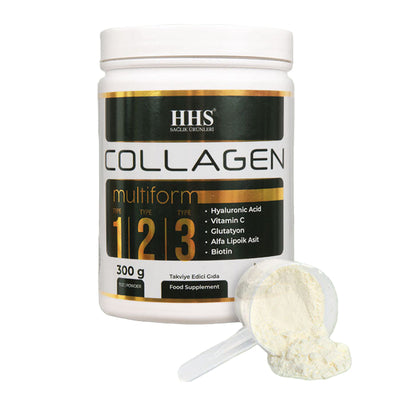 HHS Collagen 300g Multiform Type 1-2-3 – Hydrolyzed collagen powder for skin, hair, nail, and joint support - HHS