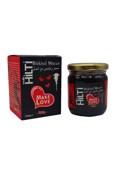 Hilti Make Love Herbal Paste 240g – Premium herbal paste in a sealed glass jar for romantic experiences