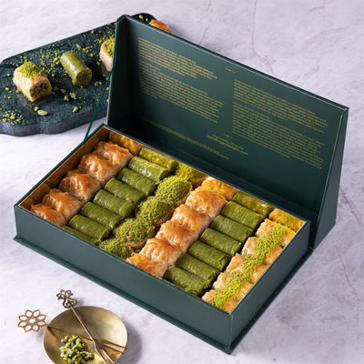 Karakoy Gulluoglu Assorted Baklava 1kg Special Leather Gift Box - Karakoy Gulluoglu