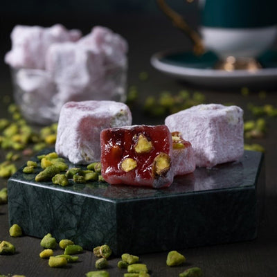 Karakoy Gulluoglu Pistachio Pomegranate Turkish Delight 500g