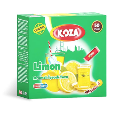 Koza Lemon Flavored Instant Drink Powder 50 Sachets Box