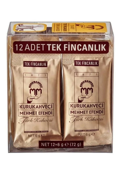 Mehmet Efendi Turkish Coffee 12 Pieces x 6g Pack
