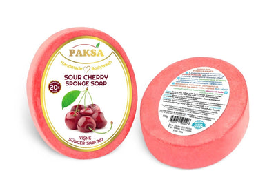 Paksa Sour Cherry Handmade Sponge Soap 130g