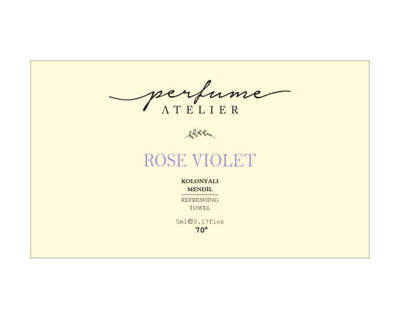 Perfume Atelier Rose Violet scented wet wipes 70 degrees pack of 50 - Perfume Atelier