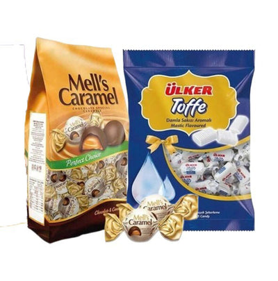 Premium Mixed Candy & Chocolate Set with Ulker Toffe Gum and Mells Caramel Chocolate - Sets