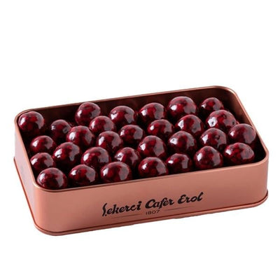 Sekerci Cafer Erol Blackberry Flavored Popping Dragees 300g Bronze Tin - Sekerci Cafer Erol
