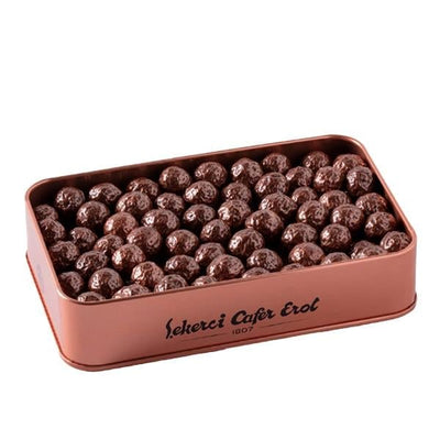 Sekerci Cafer Erol Coffee Dragees Bronze Tin 300g - Sekerci Cafer Erol
