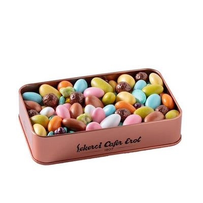 Sekerci Cafer Erol Mixed Dragees Bronze Tin 300g - Sekerci Cafer Erol