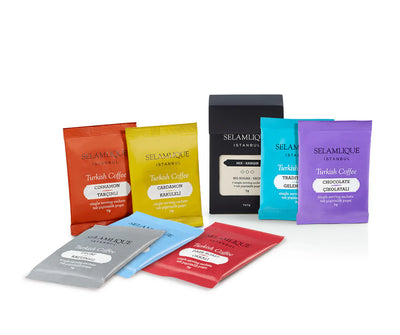 Selamlique Assorted Turkish Coffee Sachets Pack 7 Pieces - Selamlique