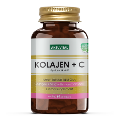 Shiffa Home Collagen Vitamin C Hyaluronic Acid 60 Tablets Natural Halal