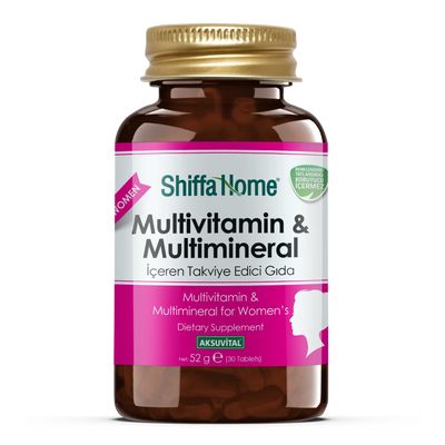 Shiffa Home Multivitamin Multimineral Women 30 Tablets Natural Halal