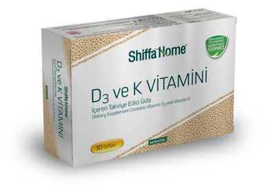 Shiffa Home Vitamin D3 K2 1340mg Softgels Natural Halal