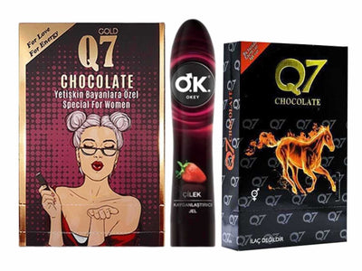 Spirit of Love Set - Q7 Herbal Chocolates and Okey Strawberry Gel