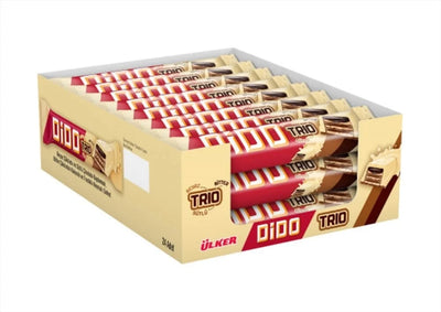 Ulker Dido Trio chocolate wafer white and milk 36.5g bar 1 and 24 pieces - Ulker