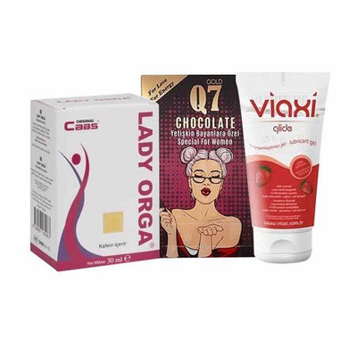 Women's Love Set - Botanical Drops, Q7 Herbal Chocolate, and Strawberry Gel