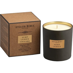 Elegant scented candles in glass jars creating a cozy home atmosphere